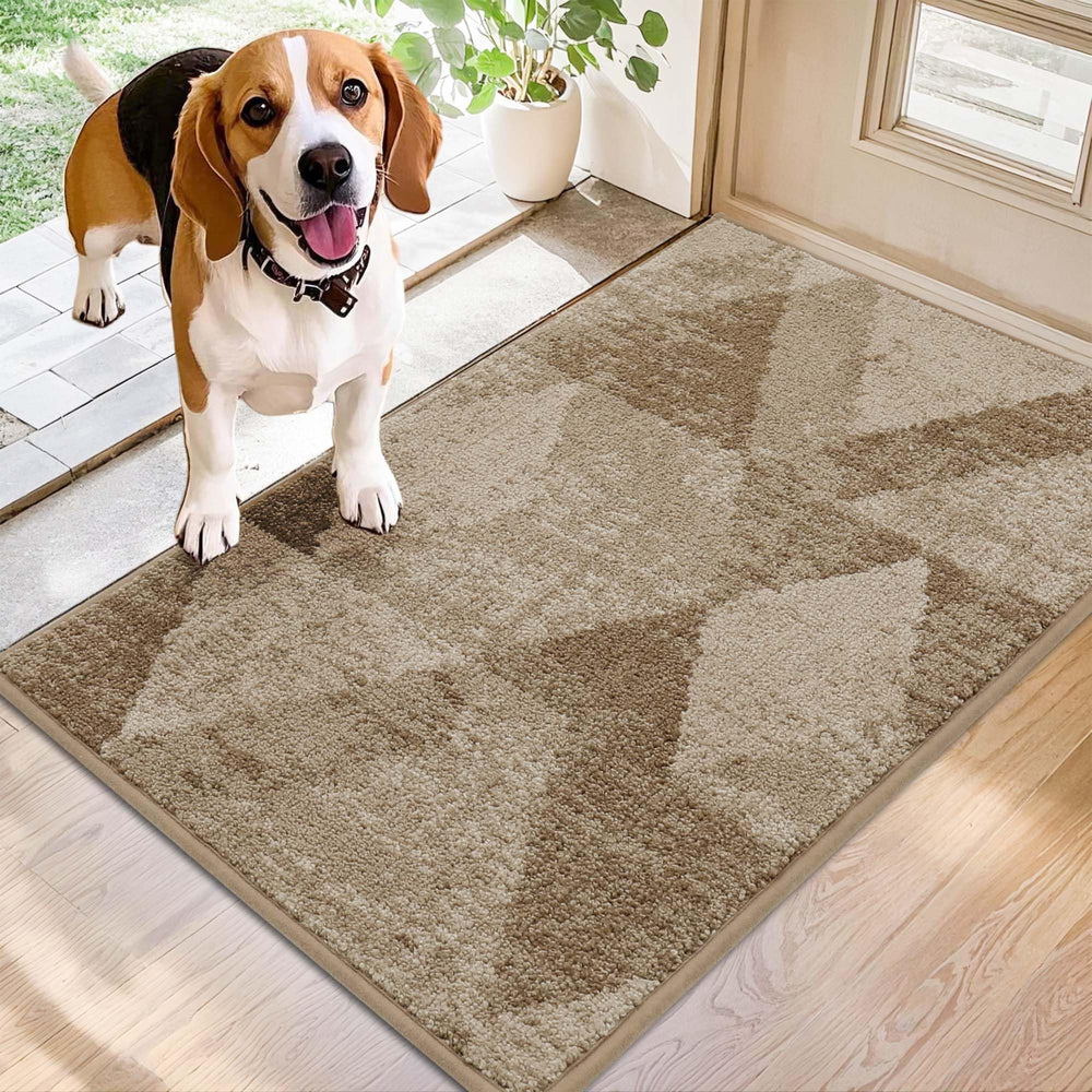 COSY HOMEER Entryway Rug Doormat front view, beige