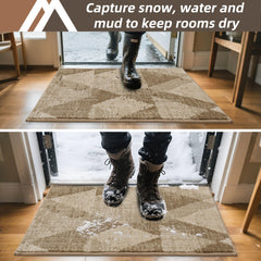 COSY HOMEER entryway rug non-slip backing close-up