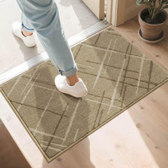 COSY HOMEER Low Profile Non-Slip Doormat beige front view