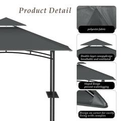 COVBOARD 5' x 8' canopy installed on L-GG001PST-F gazebo