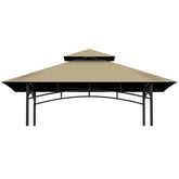 COVBOARD 5' x 8' khaki grill gazebo replacement top front view
