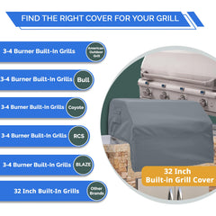 Covers & All Built-in Grill Cover with elastic hem and handles