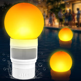Covfirst Solar Pool Chlorine Floater front view in Flame-White