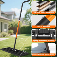 COZEER Leveling Rake in use on a lawn