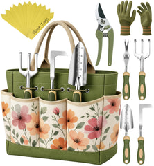 Craft911 gardening tools set including shovel, weeder, and pruner in floral design