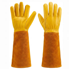 Craft911 Thorn Proof Gardening Gloves front view, yellow, X-Large