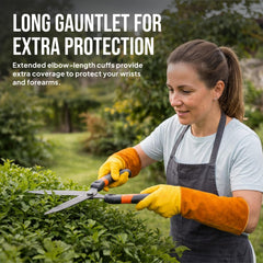 Craft911 Thorn Proof Gardening Gloves in use while pruning roses