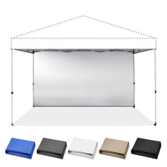 CROWN SHADES 12x12 canopy sidewall black front view