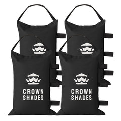 CROWN SHADES Sand Bags for Canopy Legs, black, front view