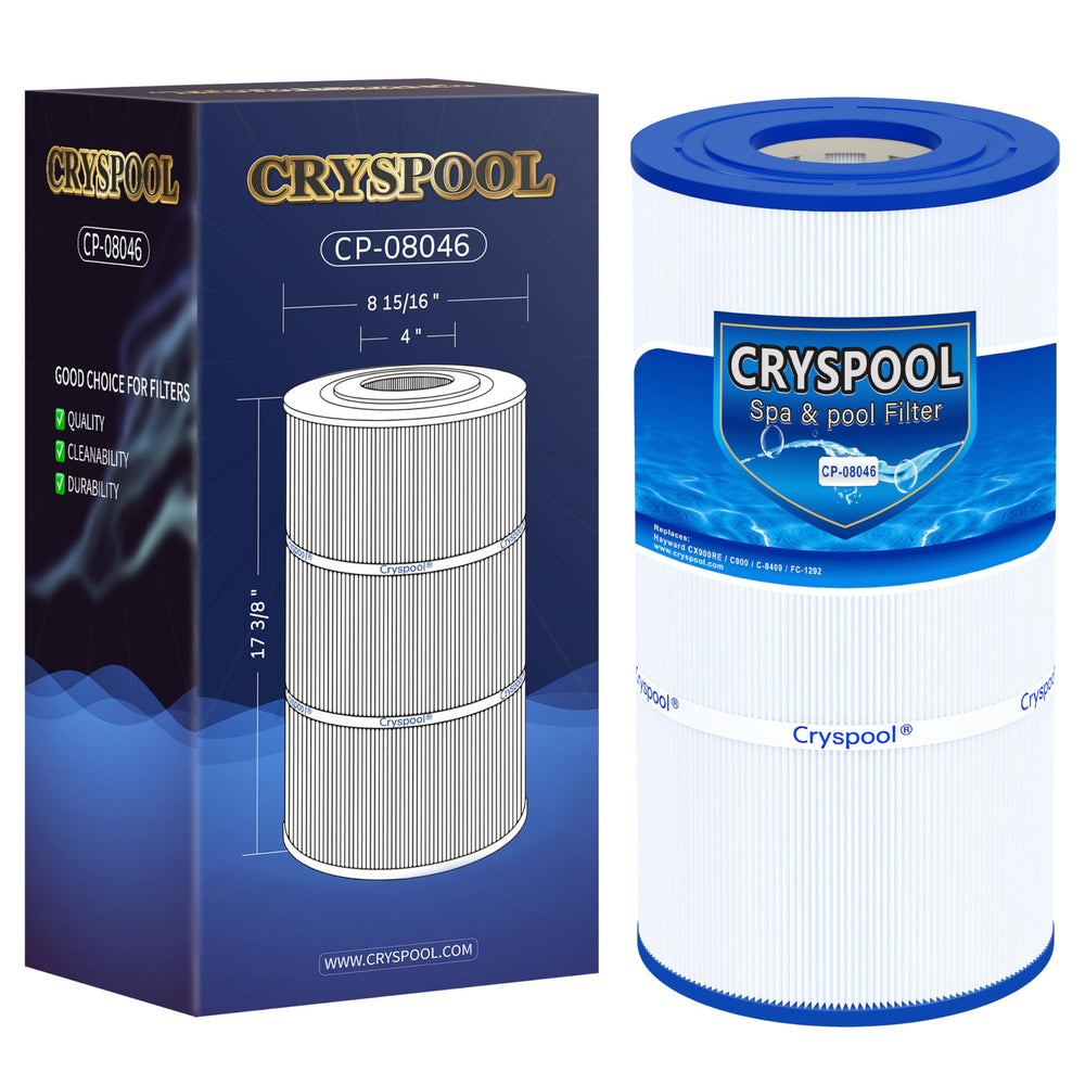 Cryspool Pool Filter Cartridge front view, white