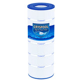 Cryspool pool filter cartridge front view with dimensions