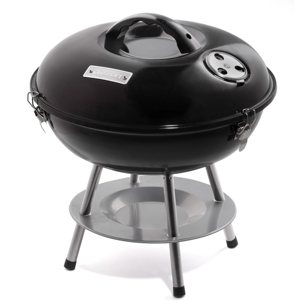 Cuisinart 14" Portable Charcoal Grill front view in black