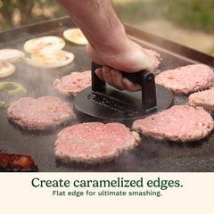 Cuisinart burger press packaging with product details