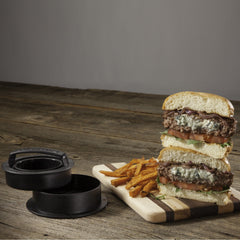 Cuisinart burger press with stuffed burger