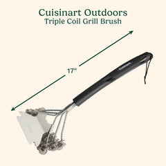 Cuisinart grill brush with wide scraper detail