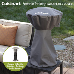 Cuisinart Tabletop Patio Heater Cover laid out on a patio
