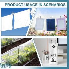 Cuxeedi Greenhouse Clips showing spring-loaded design