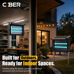CXBER Solar Bug Zapper side view with hanging chain