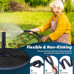 CXEZSIK lightweight garden hose coiled for storage