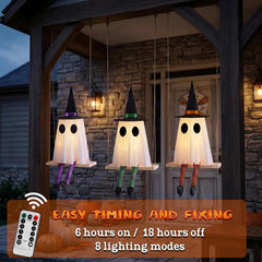 CYSKXYI Halloween ghost swing hanging on a tree branch