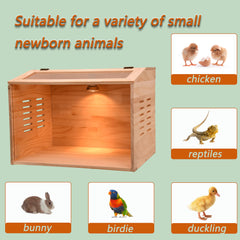 Cyzarize Brooder Box assembled with heating lamp