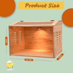 Cyzarize Brooder Box side view showing transparent windows