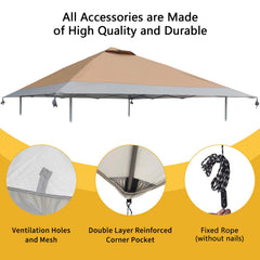 D&ONEHOS 13x13 canopy replacement top installed on frame