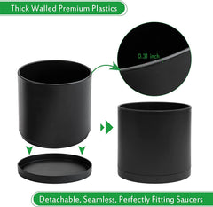 D'vine Dev 10 Inch Plastic Planter Pot top view showing mesh net