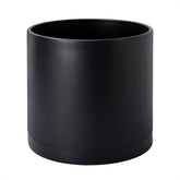 D'vine Dev 12 Inch Plastic Planter Pot in Matte Black front view