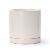 D'vine Dev 8.2 Inch Ceramic Planter Pot in Oatmeal front view
