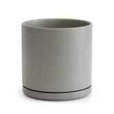 D'vine Dev 8 Inch Ceramic Planter Pot Gray front view