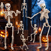 daboot 6 Pack 16-inch Halloween Skeleton Decor with movable joints and eyes