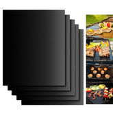 Dailyart Grill Mats Set of 5 black non-stick grilling mats