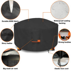 Dalema Fire Pit Cover 600D Oxford fabric close-up