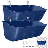 DallerSoode Hanging Chicken Feeder Blue front view