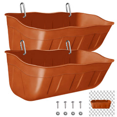 DallerSoode Hanging Chicken Feeder terracotta front view