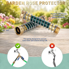 Dalmbox Garden Hose Splitter with coiled spring protectors