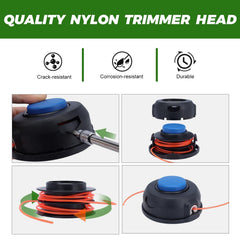 Dalom 128LD Trimmer Head side view highlighting the thread size M10 x 1.25