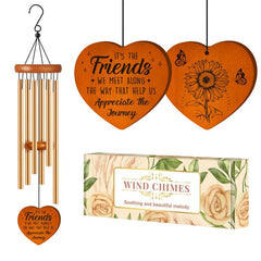 Damaigiift Best Friend Wind Chime 25.6" copper model front view