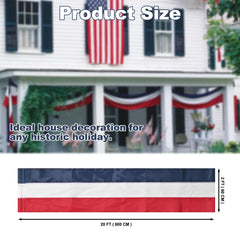 DanCoom American Bunting Flags displayed on a porch, showing vibrant colours
