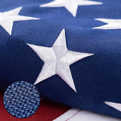 DANF FLAG 5x8 Ft American Flag front view with embroidered stars