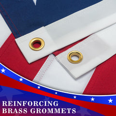 DANF FLAG American Flag 3x5 ft showing precision embroidery of stars