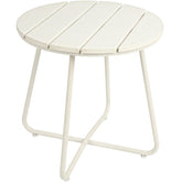 danpinera Outdoor Side Table in Cream White, front view