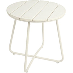 danpinera Outdoor Side Table in Cream White, front view