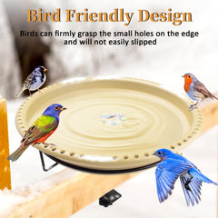 Daoeny Heated Bird Bath Khaki side view
