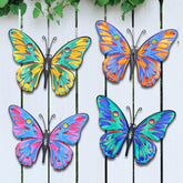 Daogtc Metal Butterfly Wall Decor 9.6 inch front view, vibrant colours