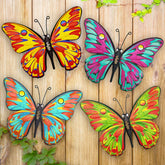 Daogtc Metal Butterfly Wall Decor front view, vibrant colours