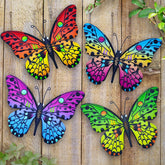 Daogtc Metal Butterfly Wall Decor front view, vibrant colours