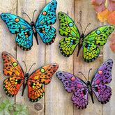 Daogtc Metal Butterfly Wall Decor front view, vibrant colours