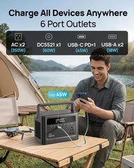 DaranEner Portable Power Station 350W with foldable handle
